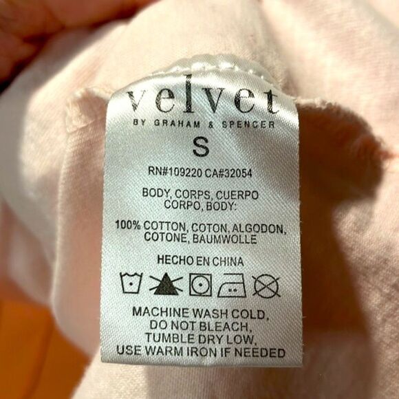 Velvet for Anthropologie- Light Pink Jorja Structured Balloon Sleeve Top- Size S - Picture 7 of 7